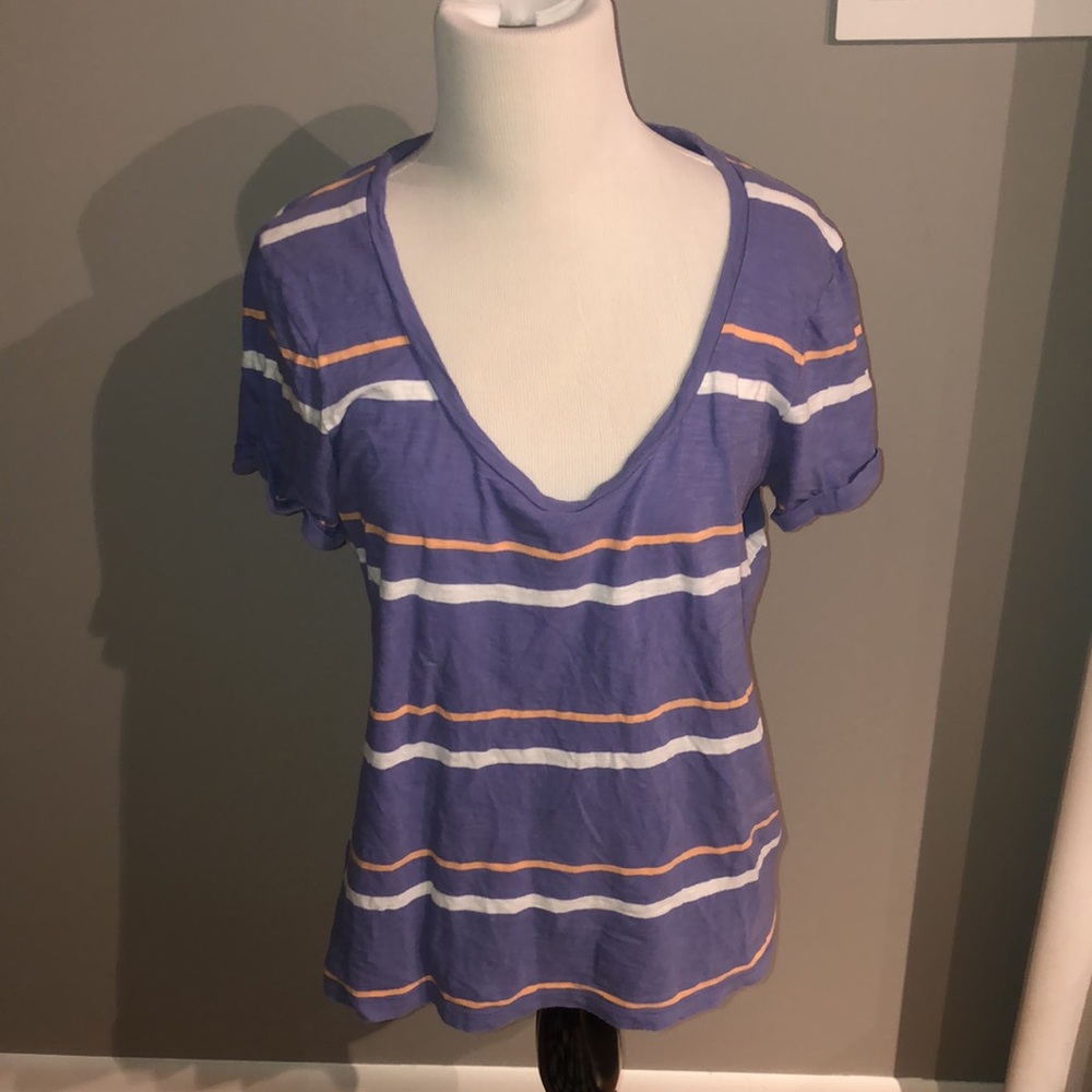 Five gap short sleeve striped shirts size large - Picture 5 of 13